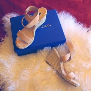 STUART WEITZMAN Lexia Wedge Espadrille Adobe Suede